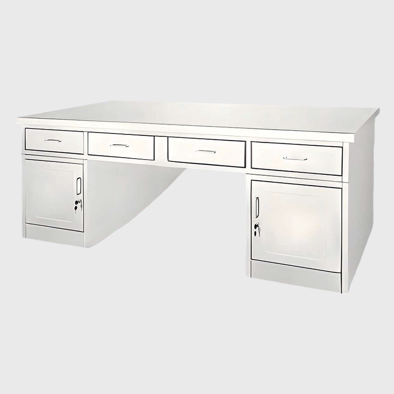 Hospitalsbord i rustfrit stål med skuffer